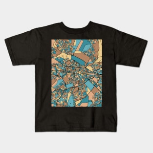 Sofia Map Pattern in Mid Century Pastel Kids T-Shirt